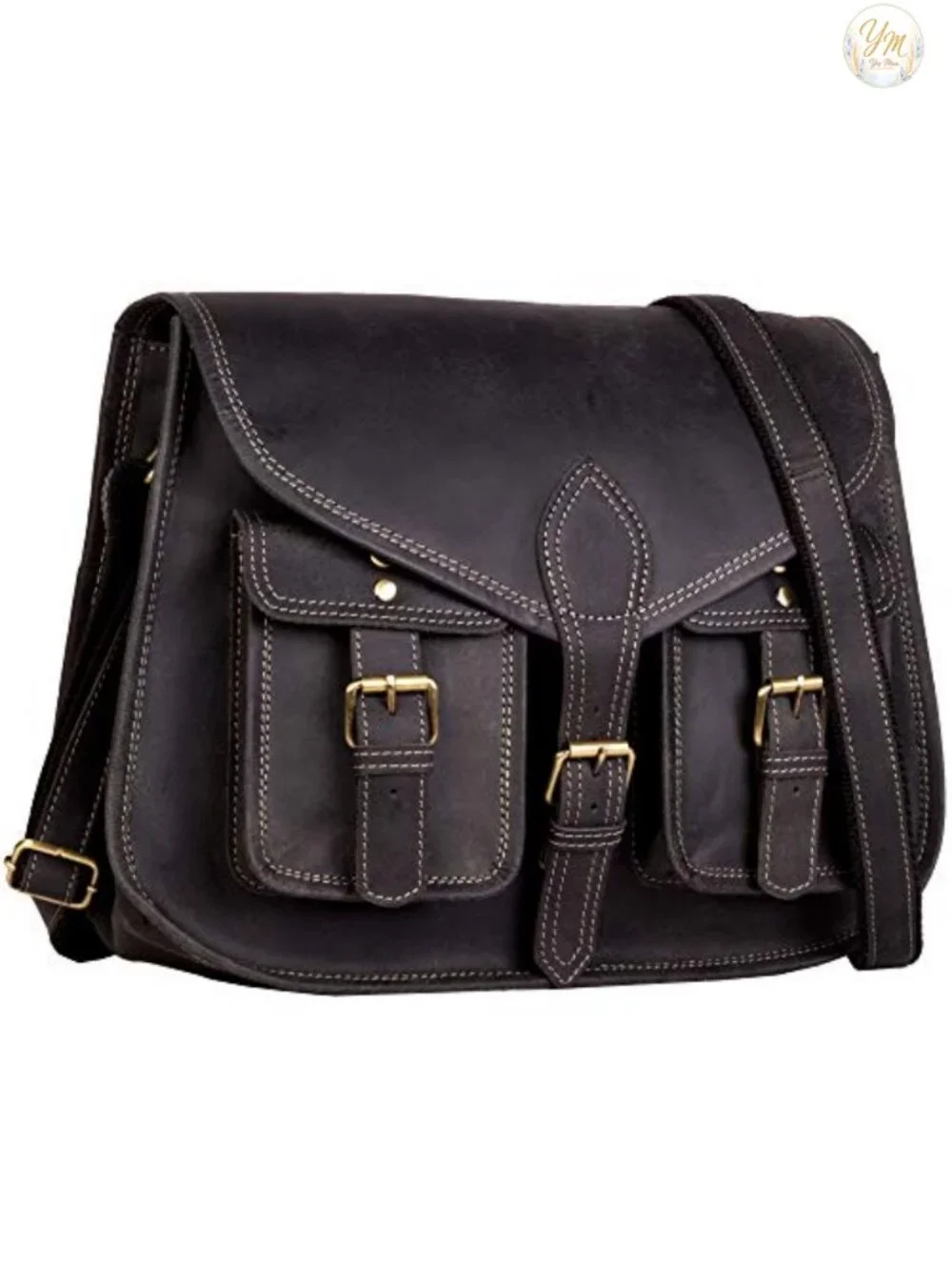 Handcrafted Buffalo Leather Satchel Crossbody Shoulder Bag for Women